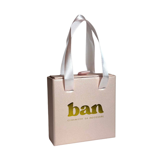 Banceramiche gift box Pink with golden text banceramiche