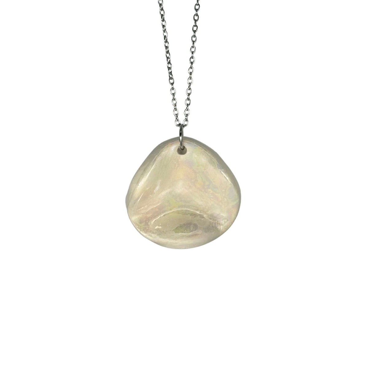 Perla | Handcrafted pearl-white ceramic necklace (small) banceramiche